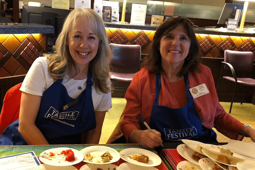 Image of 2019 Tamale Festival Tamale Judges - Mayor Heather Moreno and Supervisor Debbie Arnold